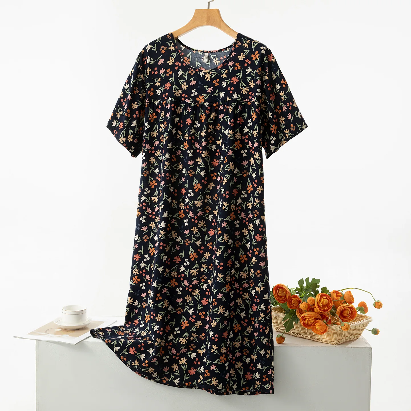 Newest Summer Nightgown Ladies Sleepwear Girls Gift Short Sleeve Round Neck Nightdress Women Homedress Sleep Shirts Loungewear - 4