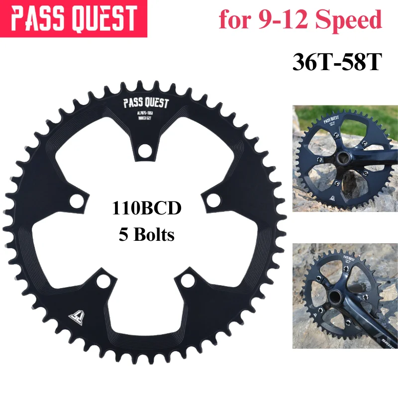 Plateau Ovale De Vélo En Alliage D'aluminium VINGVO - Modèle 58T - Pour