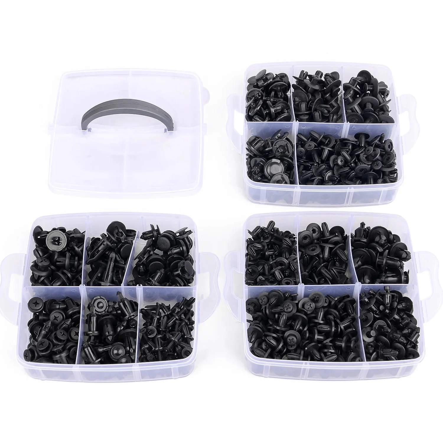 Auto Clips Car Push Retainer Clips Nylon Bumper Fender Rivets Kit Fasteners Remover for Toyota GM Ford Honda Acura Chrysler