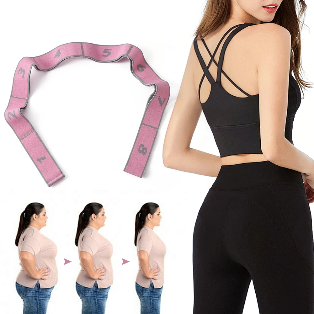 Yoga Pilates Resistance Band 8 Numbers Elastic Band
