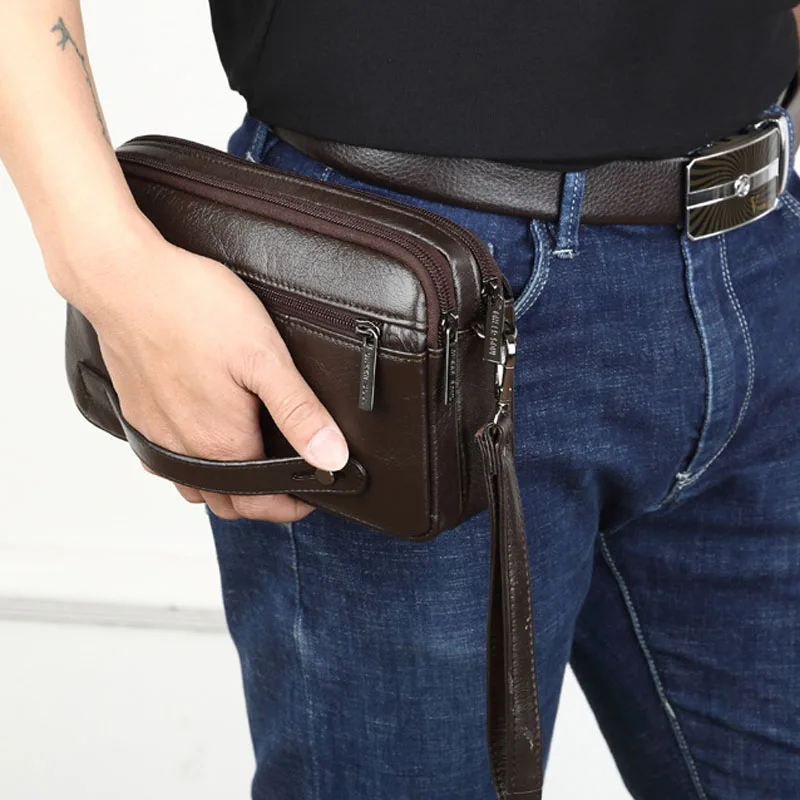Men Vintage Leather Clutch Purse Business Clutch Bags Mobile Phone Case Cigarette Purse Pouch Male Handy Bag Wallet leather men wallet