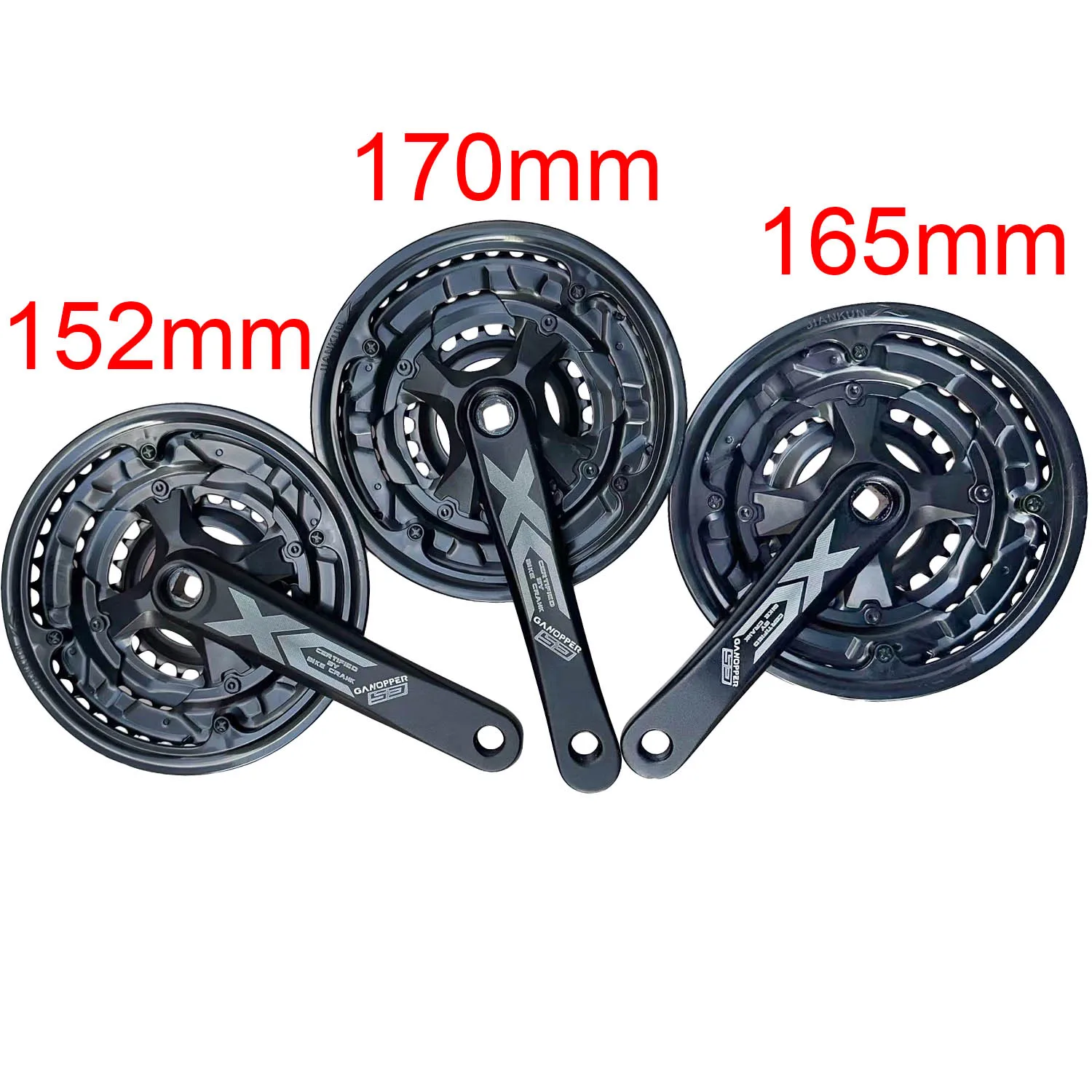 PÉDALIER VTT TRIPLE 8 VITESSES 42/34/24 170MM AXE CARRE