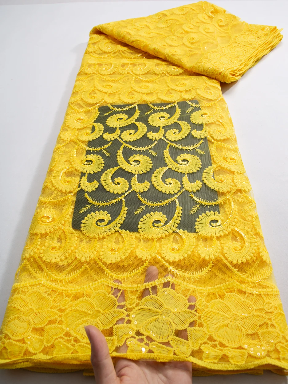 Kalume 메쉬 원단 스팽글 2024 나이지리아 얇은 명주 그물 레이스 원단, 아프리카 레이스 원단 하이 퀄리티, 여성용 파티..