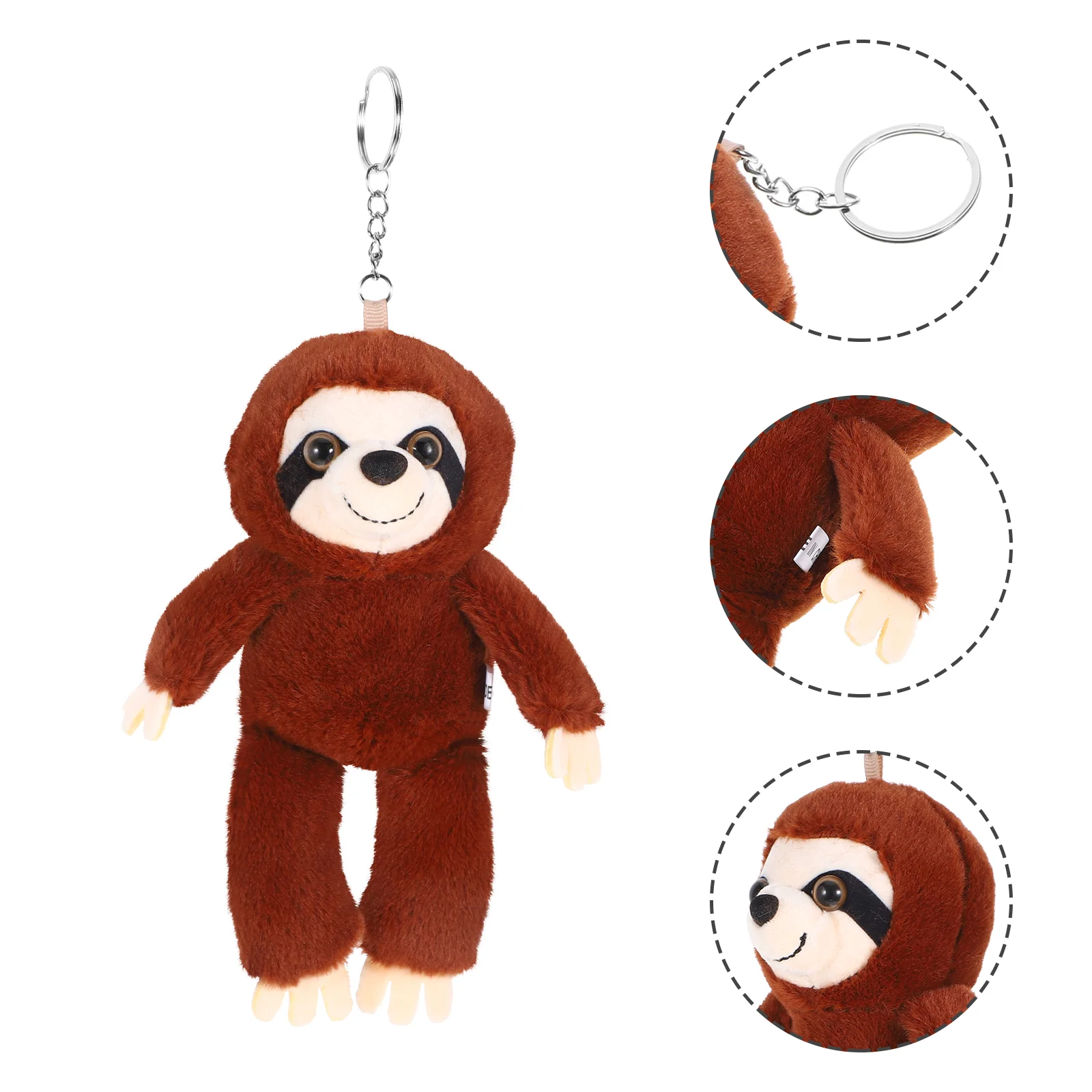 Sloth Keychain Charms Fob Backpack Hanging Lovely Ornament Plush Portable Stuffed Kawaii Adorable Pendant Bag