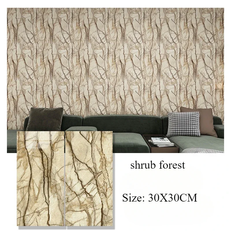 thumbnail image 1 of Pegatinas de pared de imitación de mármol de PVC de 30 x 30 cm, autoadhesivas, impermeables, para decoración de baño y sala de estar, 1 of 5