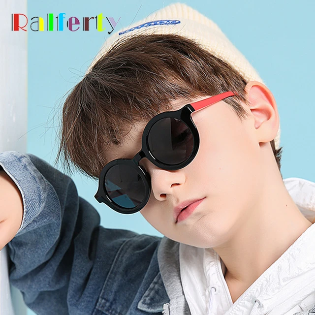 Ralferty 2022 New Soft Kids Round Sunglasses Polarized UV