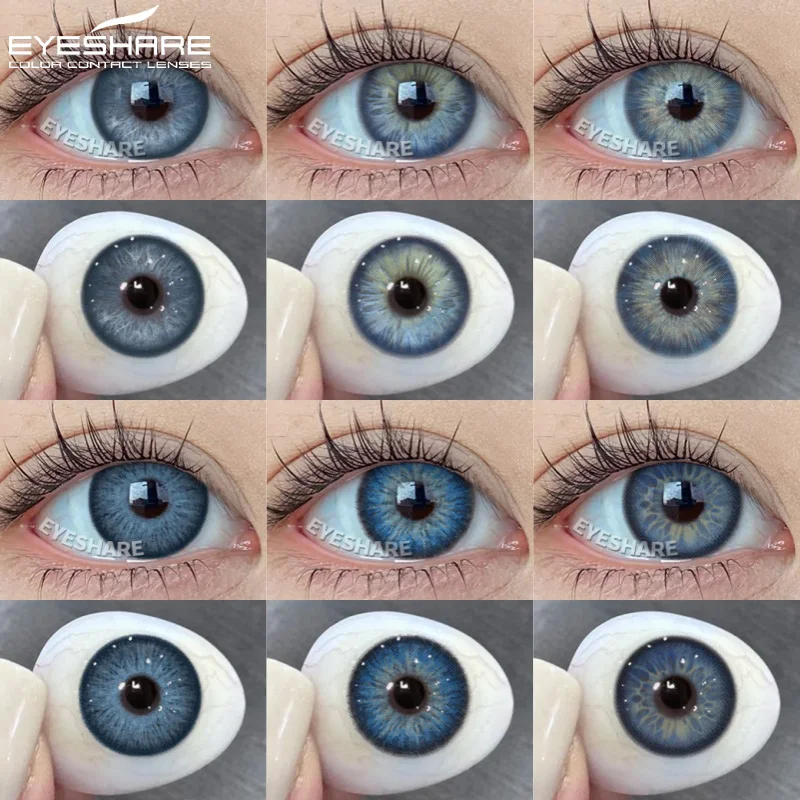 EYESHARE Blue Vision Fashion Contact Lenses - Korean Style Natural Colored Eye Lenses