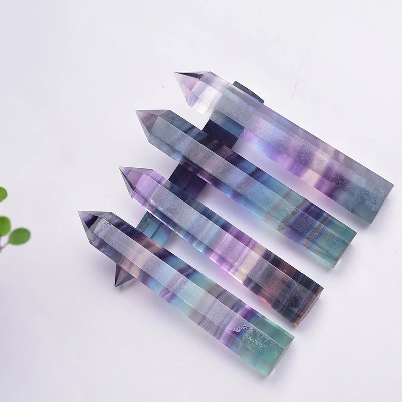 Natural colorful fluorite color single pointed hexagonal prism ornaments rainbow energy crystal column home Feng Shui gift|Prisms| - AliExpress Natural colorful fluorite color single pointed hexagonal prism ornaments rainbow energy crystal column home Feng Shui gift|Prisms| - AliExpress