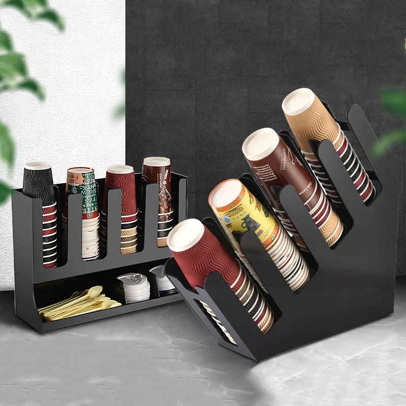1pcFoldablePaperCupHolderDisposableCupStorageRackPlasticPaper