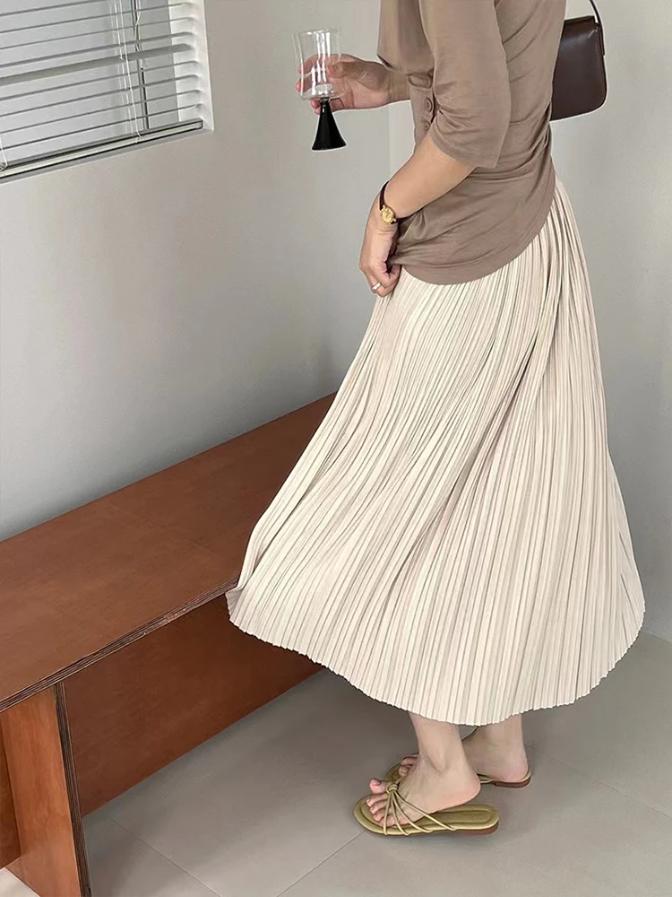 9022# Spring Summer Ruching Pleated Maternity Skirts Elastic Waist Belly Clothes for Pregnant Women Pregnancy Bottoms