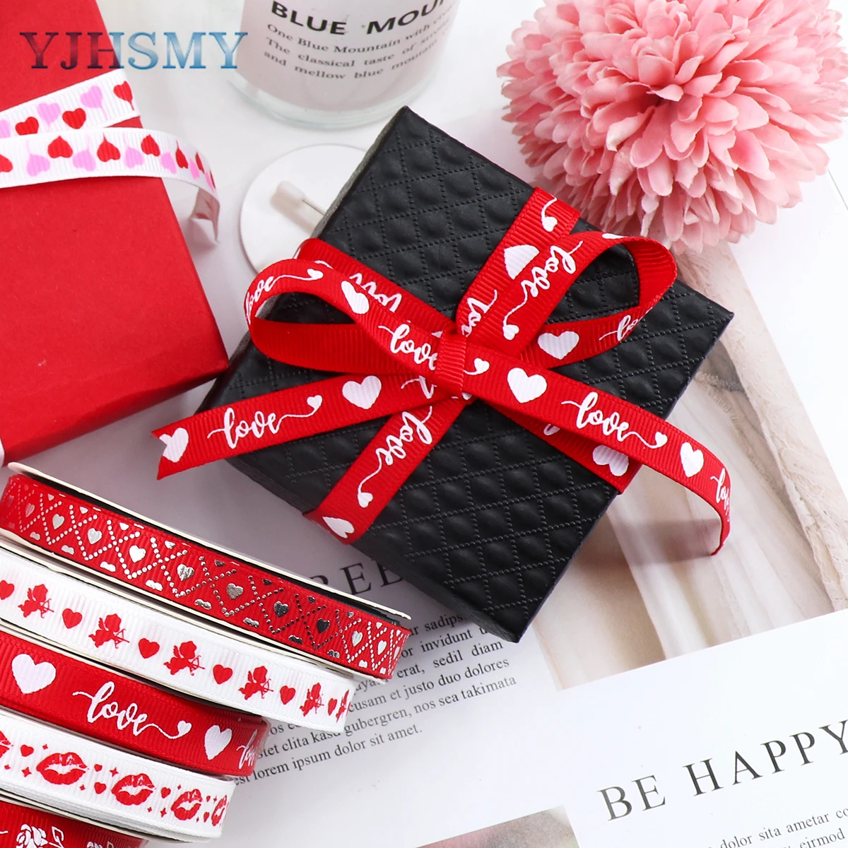 Red Ribbon for Valentines Day Decorations, Ribbons for Crafts Love Ribbon,  Red Heart Ribbon for Gift Wrapping Valentine Ribbon - AliExpress