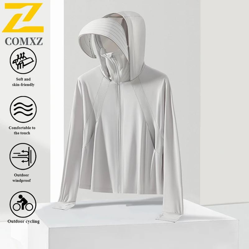 Men Summer Premium UV Protection Hooded Jacket UPF50+ Detachable Coat for Outdoor Casual Wear Multiple colors Sunscreen clothing