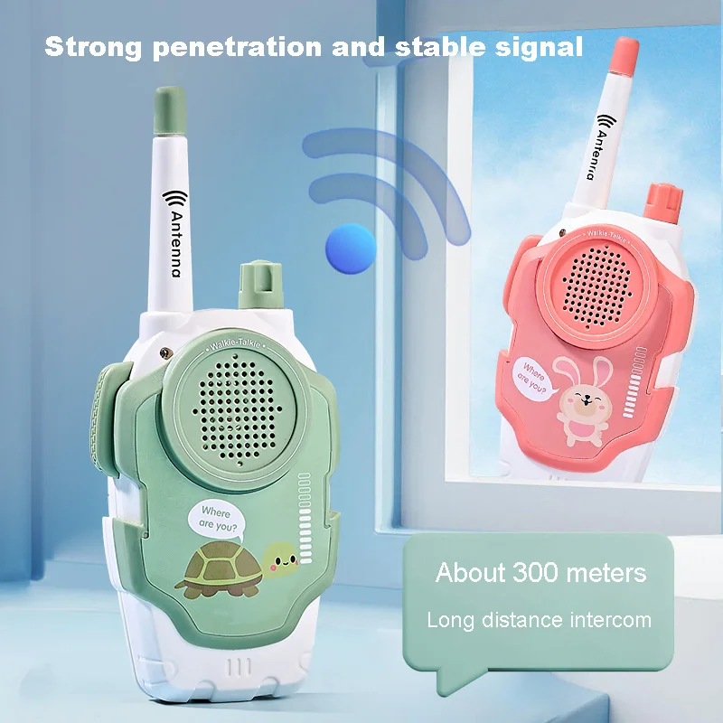 2Pcs/Set Children Walkie-Talkie Toys Parent-Child Interaction Walkie Talkies Range Two Way Receiver Kids Christmas Gifts 2