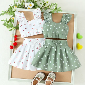 Girls Cherry Skirt Set 1