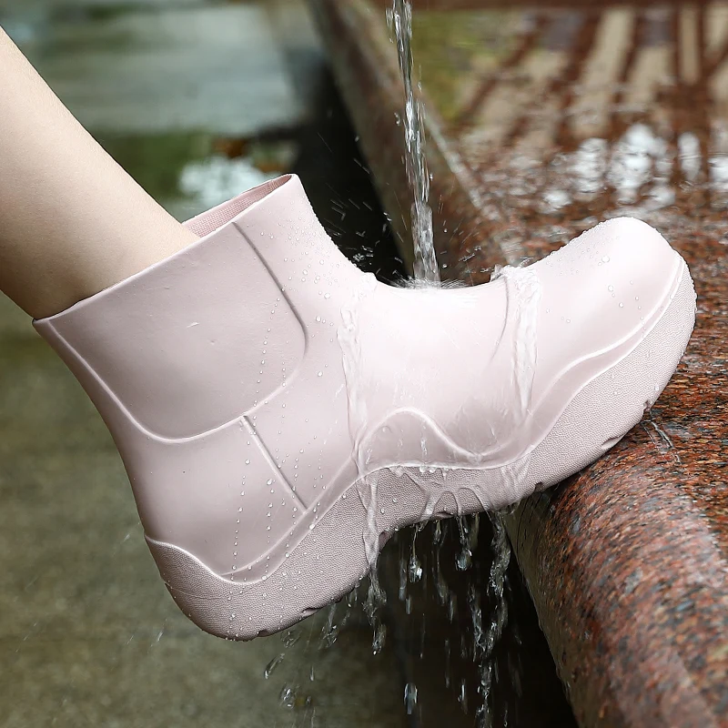 Summer Quickdrying Rain Boots New Rubber Eva Ankle Rain Boots Female