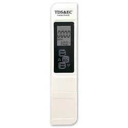 High-Precision White Handheld Digital Water Tester with Large Screen Display (1pc white)