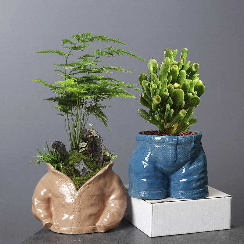 

Trousers/clothes Shape Ceramic Vase Desk Decoration Hydroponics Potted Plant Flowers Pots Flower Arrangement Modern Floral Vases