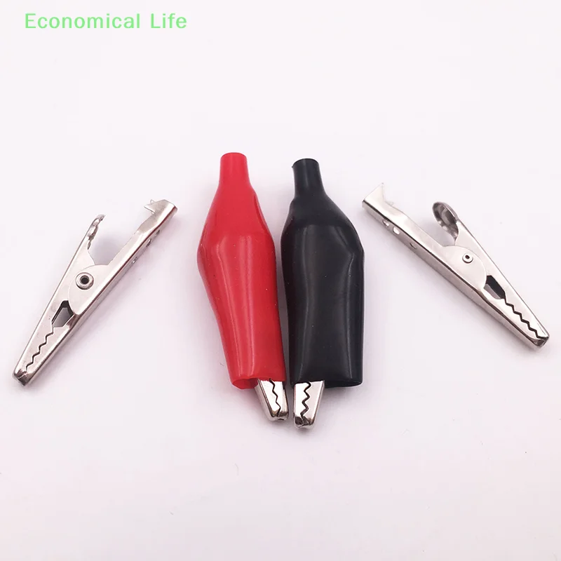 12 Pcs 28MM Black Red Blue Black Yellow Soft Plastic Coated Testing Probe Mini Alligator Test Clips