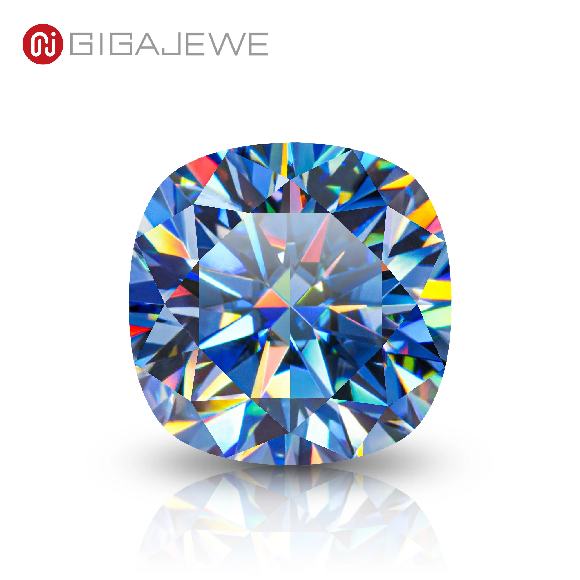 

GIGAJEWE синий цвет подушка Moissanite индивидуальные VVS1 натуральный рост свободный алмаз тест прошел драгоценный камень для изготовления ювелирных изделий