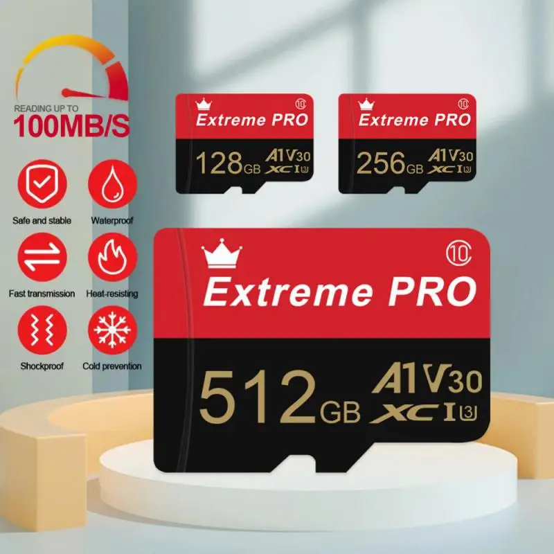 128GB 32GB 64GB 256GB High Speed Mini Memory Card A1 V30 U3 Class10 Micro TF Flash Cards Extreme Pro With Adapter For Smartphone