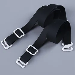 Silicone Bra Straps for Women - Transparent & Stylish Underwear Accessories (Black)