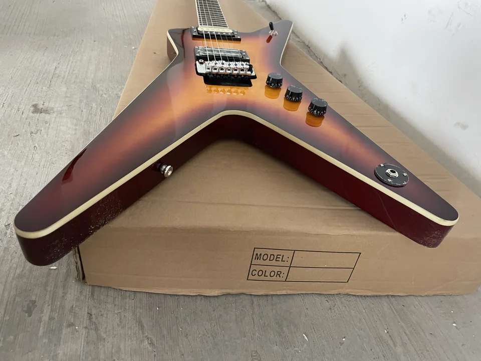 Custom Dimebag Darrel ML Type Shaped Electric Guitar Sunset Color