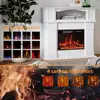23" Electric Fireplace Insert with Wooden Mantel Surround Freestanding TV Stand Heater Realistic Flame Effect Remote Control UL 5