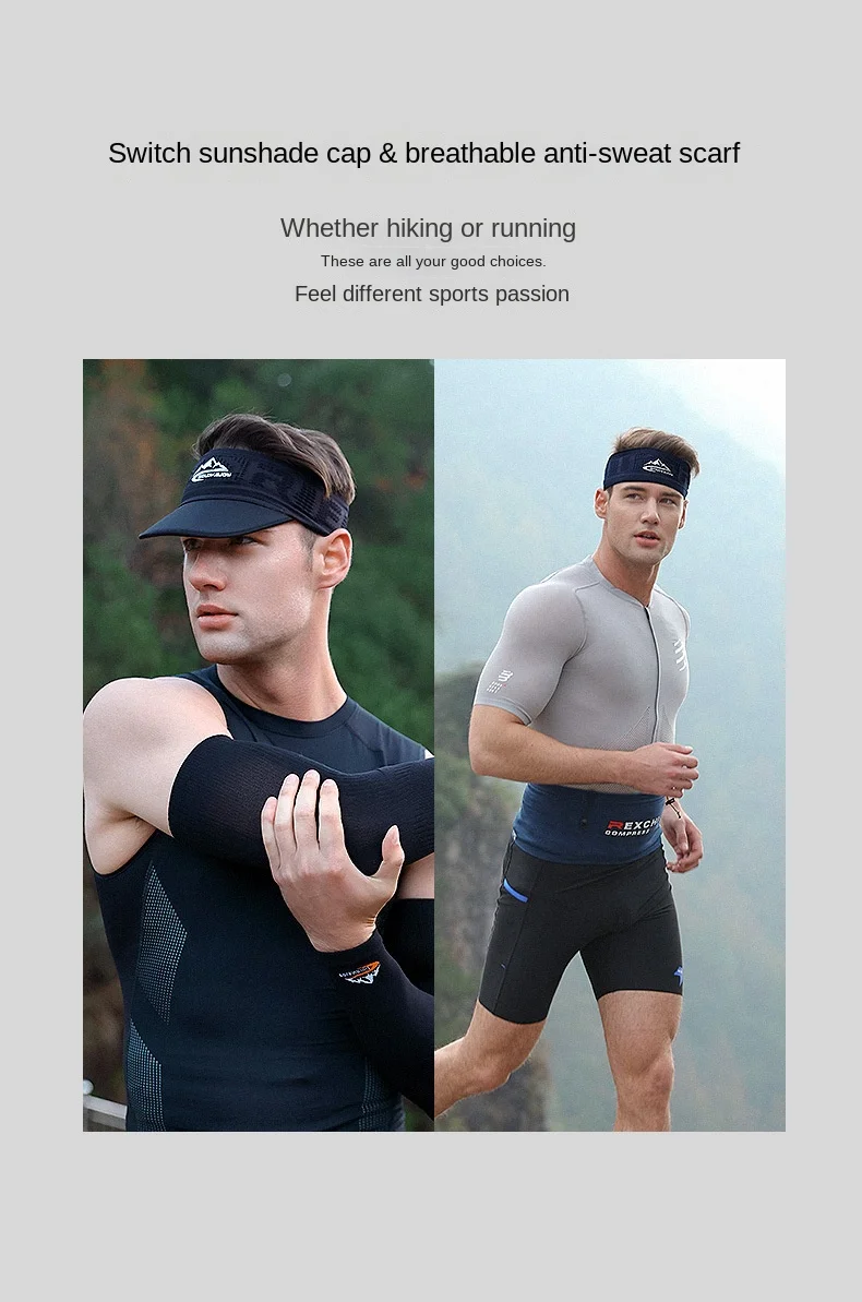 Sommer Hut Neue Kappe Männer Laufen Outdoor Bergsteigen Saugfähigen Atmungsaktive Sport Stirnband Leere Top Sonnenschutz – Detail 15