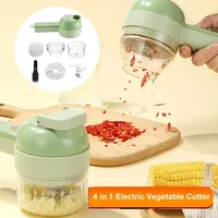 Handheld Electric Vegetable Cutter Set,Wireless Food Processor for Garlic Chili Pepper Onion Ginger Celery Meat with Brus 1