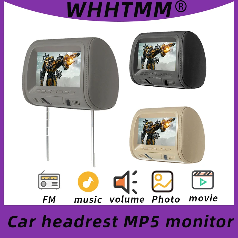7 "Car Headrest Display Multimedia Player Car Headrest Screen
