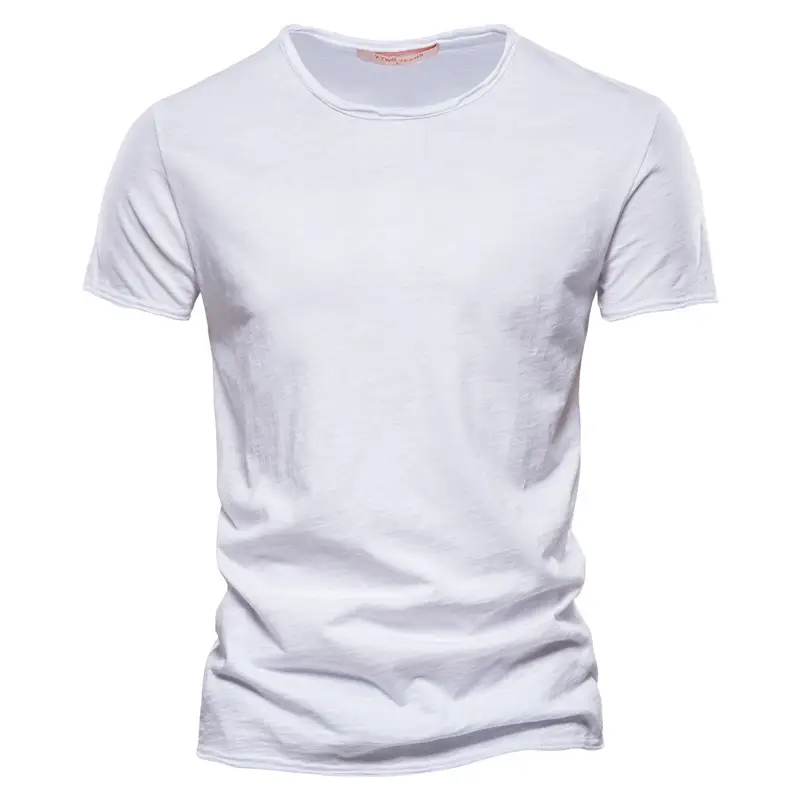 100% Cotton Men T-shirt Casual Soft Fitness Summer Thin T-shirts Men's Home Clothes O-Neck Short Sleeve Soild T Shirt for Men - Image 12