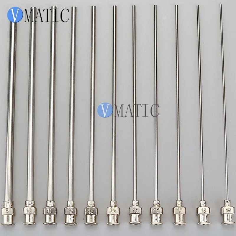 Precision All Metal Tips Tube Length 10cm 100mm Blunt Stainless Steel 10Pcs Dispensing Needles Syringe Needle Tips