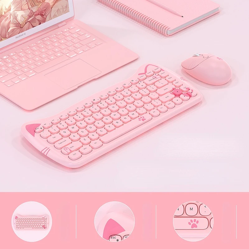 Wireless Keyboard And Mouse Combo - GEEZER Pale Coffee
