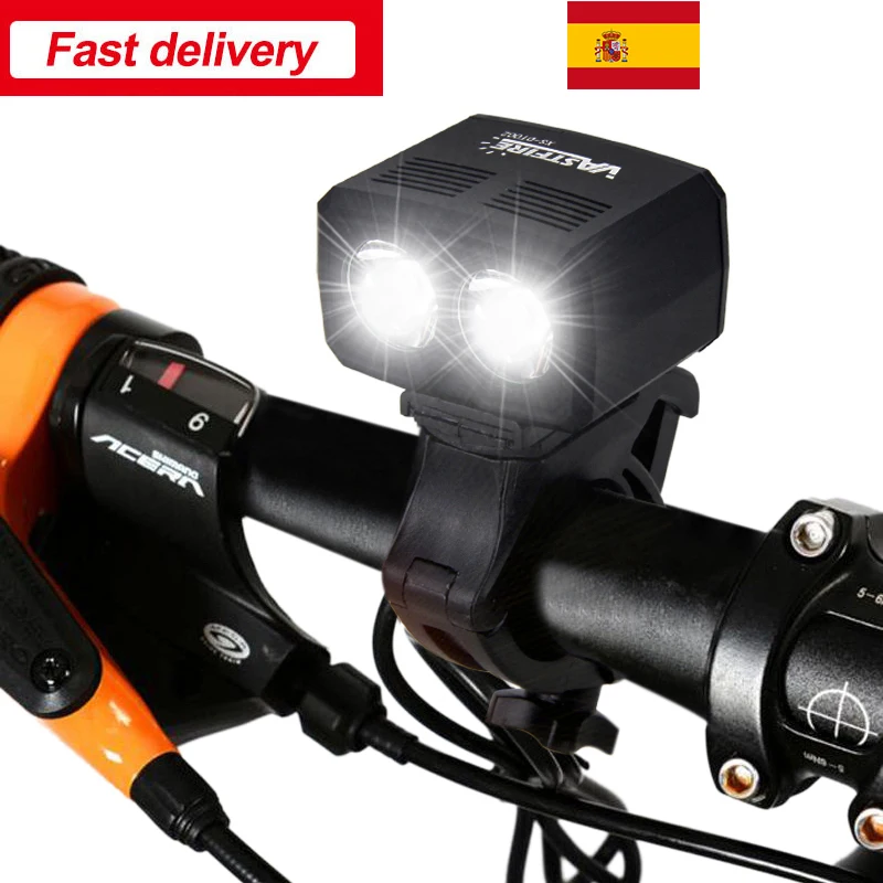 MTB 2x xm-l2 DEL Lampe De Vélo Phares Vélo Lumière Lumière Avec Feu Arrière Set 