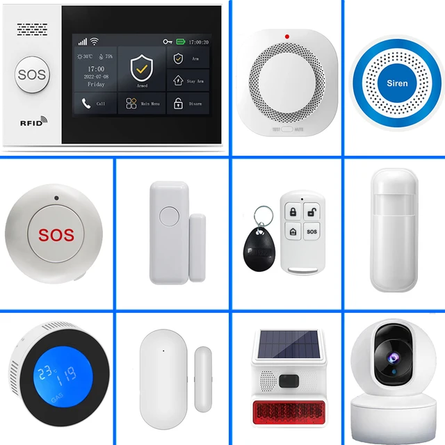 PGST 4G Tuya ระบบเตือนภัยบ้านอัจฉริยะ, WiFi 433MHz Wireless Home Security Alarm ชุดรวม 1