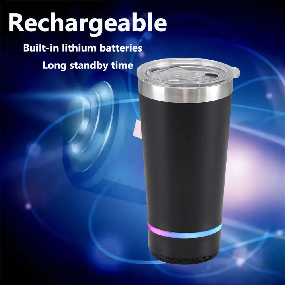 Portable Bluetooth Speaker With Led Lights Wireless Outdoor Audio_voghion.com