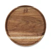 Round Wood Tray,Wooden Serving Tray,Serving Platter,Appetizer Charcuterie Board,Tray Organizer For Kitchen/Countertop 1