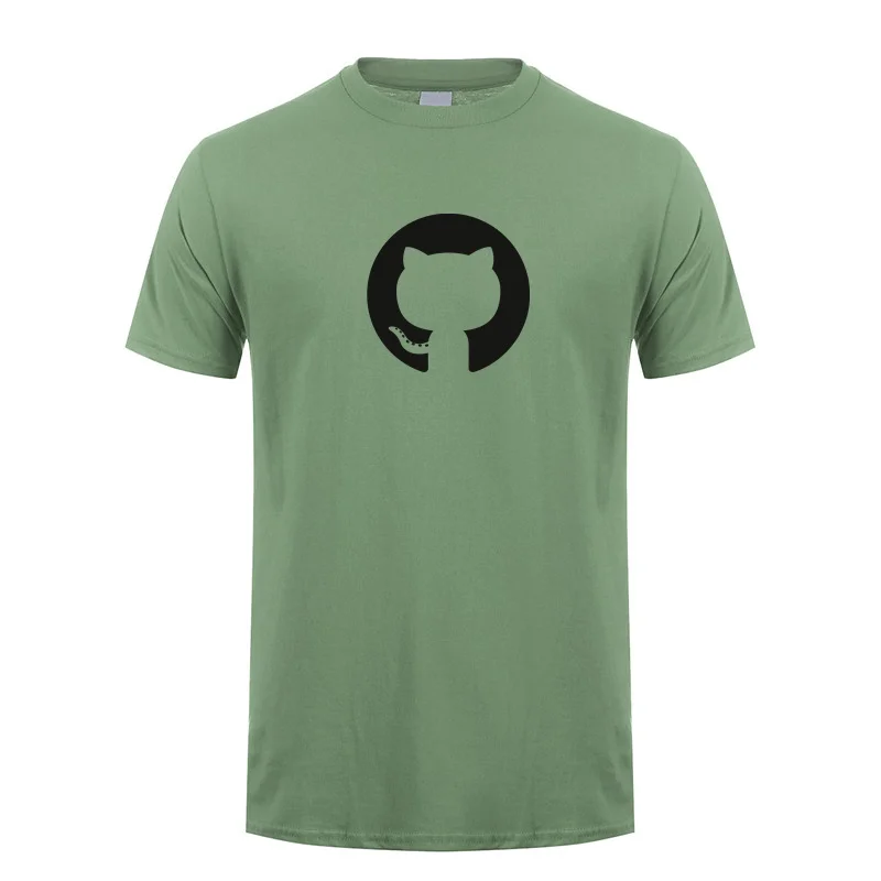 Github T 셔츠 여름 남성 재미 있은 면화 짧은 소매 프로그래밍 개발자 프로그래머 티셔츠 남자 친구 선물 탑 티 LH-149