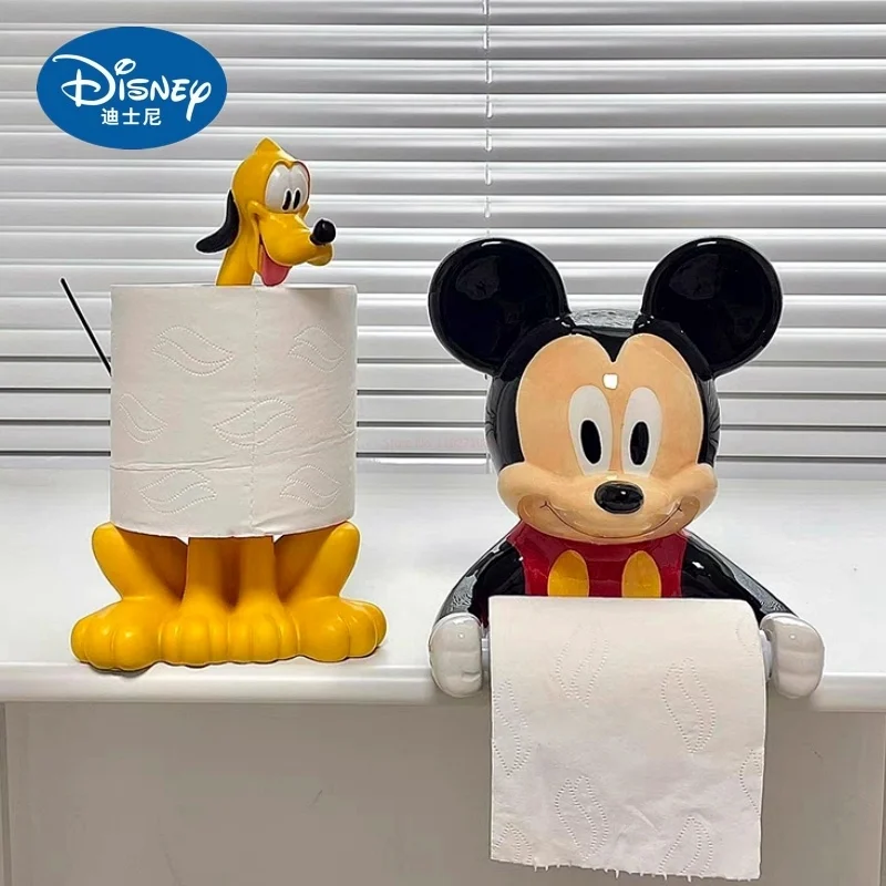 

Креативная полка для унитаза Disney с Микки Маусом, милая мультяшная безперфорированная туалетная бумага, настенная керамическая бумага-ролик