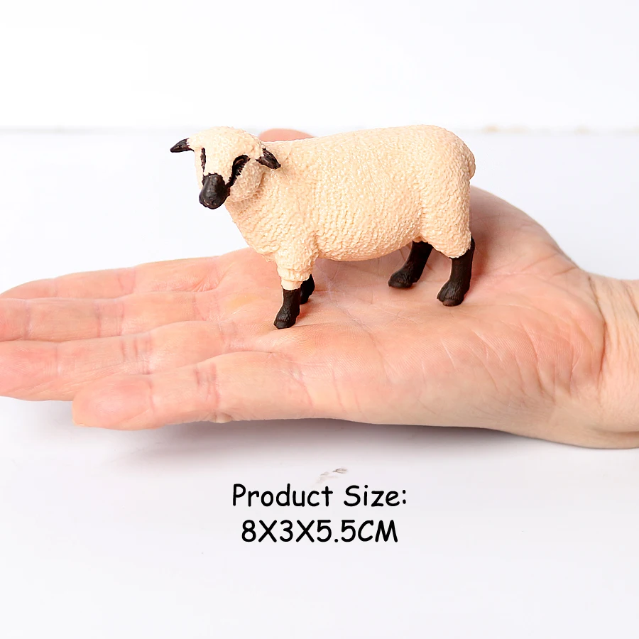 Simulation Schwarzes Schaf Tiermodell Figur Kinderspielzeug Wohnkultur 