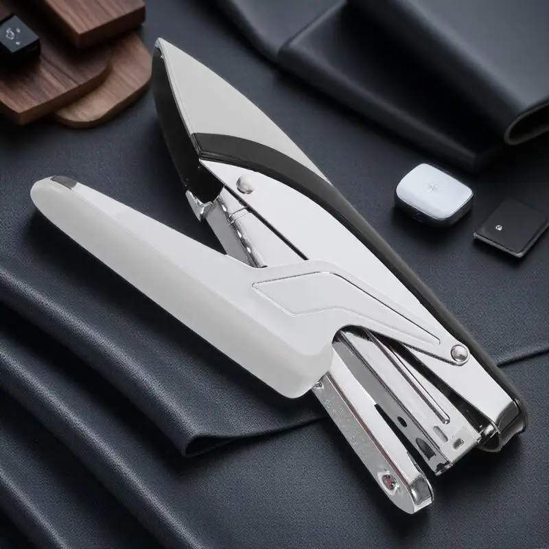 논잼 핸드 그립 메탈 플라이어 스테이플러 표준 사이즈, 10호 스테이플 사용 가능, 220장 대용량, 사무실 및 학교용 간편 스테이플링