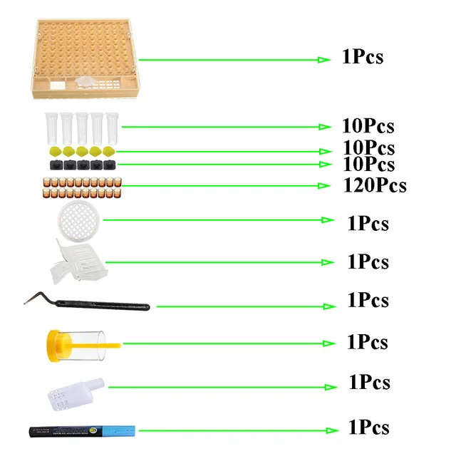 Méhészeti Berendezések Készlet Queen Méh Inkubátor Tenyésztő Ketrec King Méhek Jelölése Toll Fogó Jelölő Doboz Méhész Eszközök Készletek - Image 2