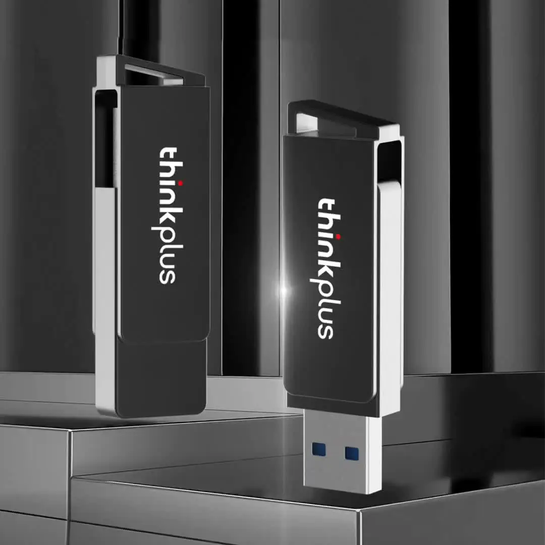 thinkplus USBメモリ 金属製 リング付き : Lenovo USBメモリ 高速 USB 3.1 Gen1 対応(Type-A) 最大読出速度120MB&frasl;s  金属製の360度回転 耐衝撃 防塵 のフラッシュドライブ X3 (32GB, Silver) : パソコン・周辺機器