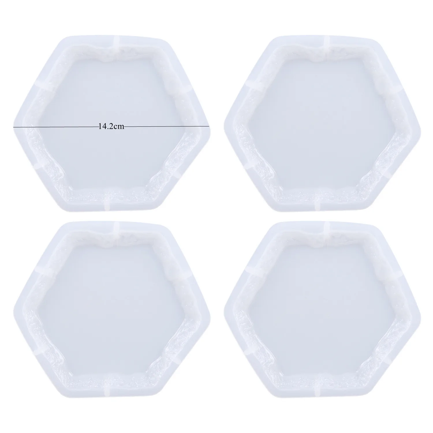 XIMUHO Silikonform Für Untersetzer – 6 Runde Mulden (9,7 Cm), Wiederverwendbar, Für Epoxidharz, Gips & Mehr