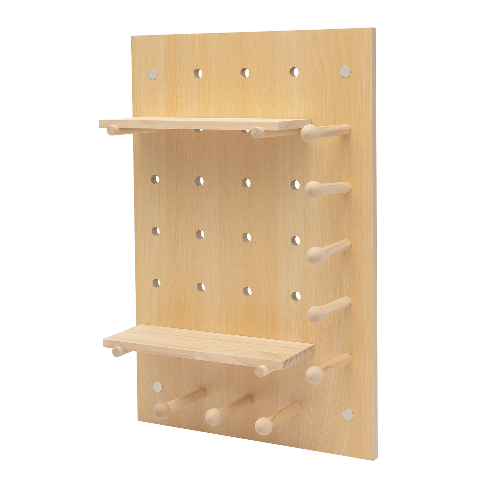 Wood Wall Shelf DIY Storage Rack Wall Mounted Display Organizer Multi-Purpose Floating Shelves for Home Office Decor