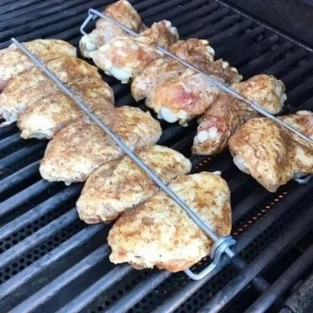 Wing Rails for Grilling Chicken Wings Clamping Flat Wing Rails for Grill BBQ Accessories Grilling Tools Outdoor Picnic Camping grill oven accessories