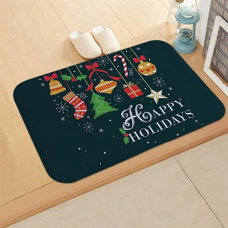 Merry Christmas Decorations for Home Elk Doormat Navidad Ornament New Year Gifts Xmas Party Decor Natal Noel Rug Mat christmas decorations