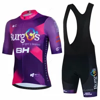 New BH Burgs Team 2024 Cycling Jersey 19D Bike Shorts Set Ropa Ciclismo Mens MTB Summer Quick Dry Bicycle Maillot Pants Clothing 1