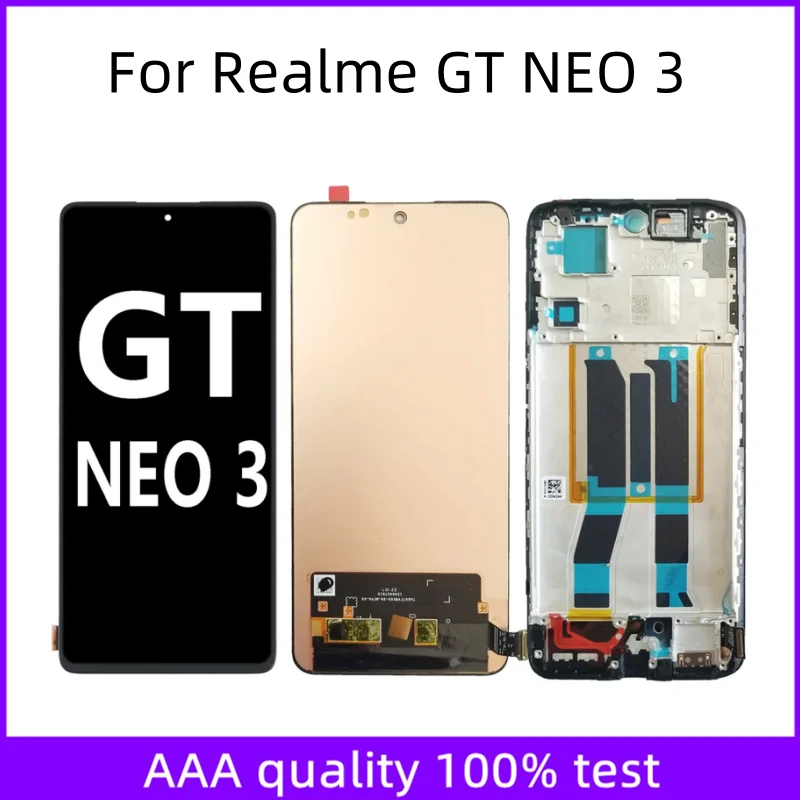 

AMOLED 6.7" For Realme GT NEO 3 RMX3561 RMX3560 RMX3563 LCD Display Touch Screen Digitizer Assembly Replacement