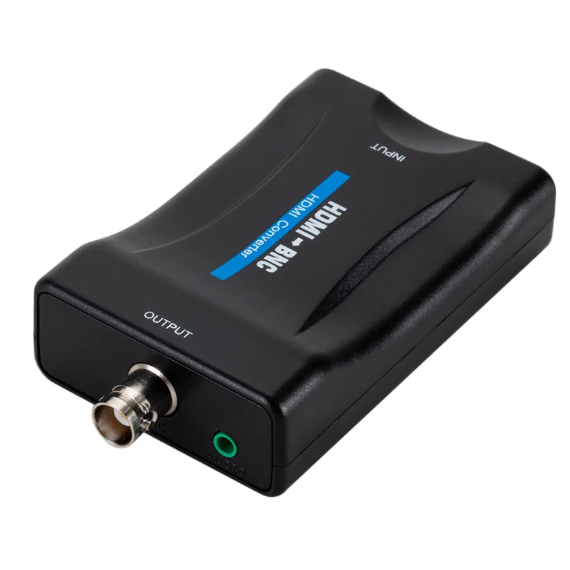 HDMI-BNC 변환기 비디오 어댑터, HDMI 인 암 BNC 동축 출력 복합 박스, 3.5mm 오디오 출력, 풀 HD DV